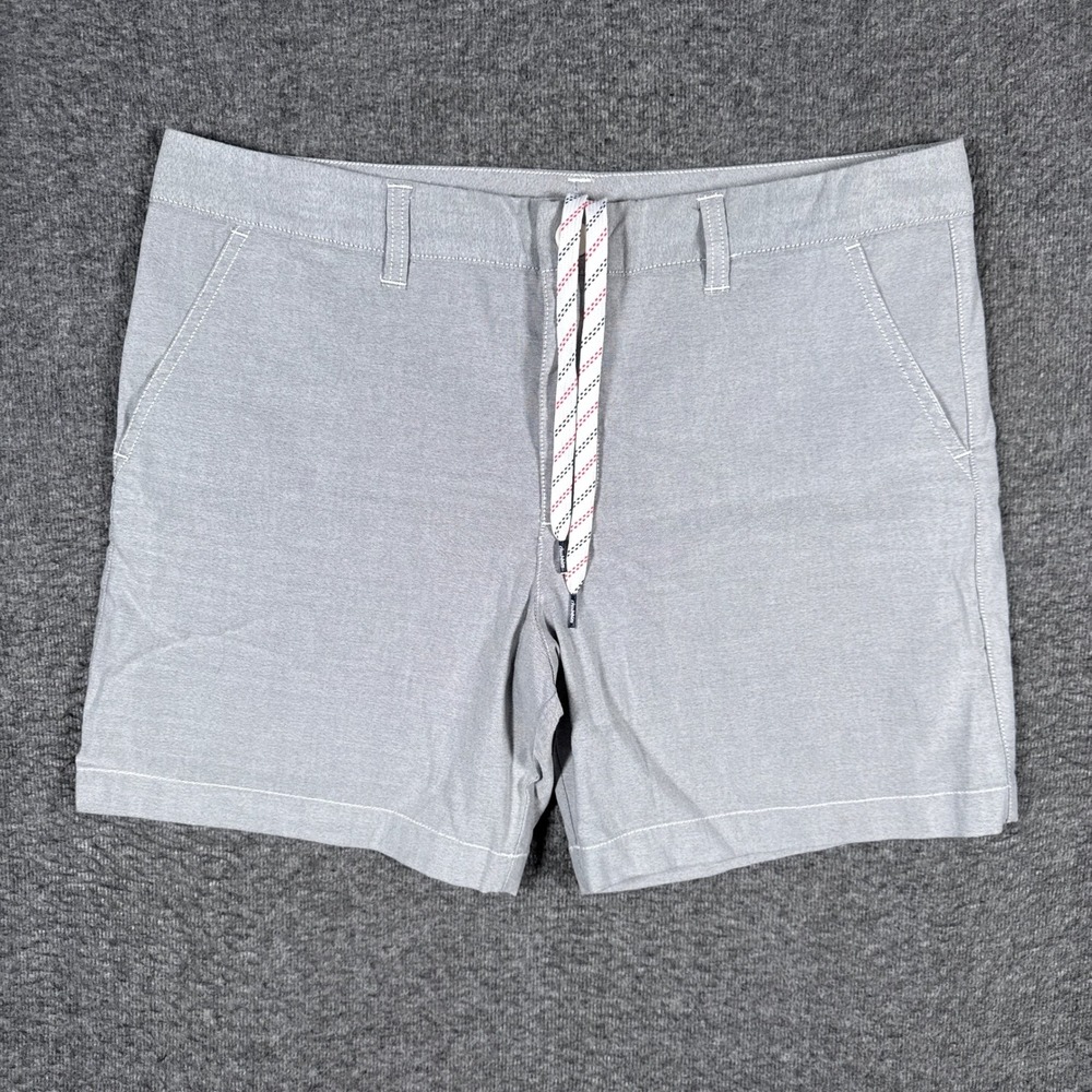 Chubbies Chino Shorts Mens 34 Grey Stretch Drawstring‎ Oxford Summer Casual 6"